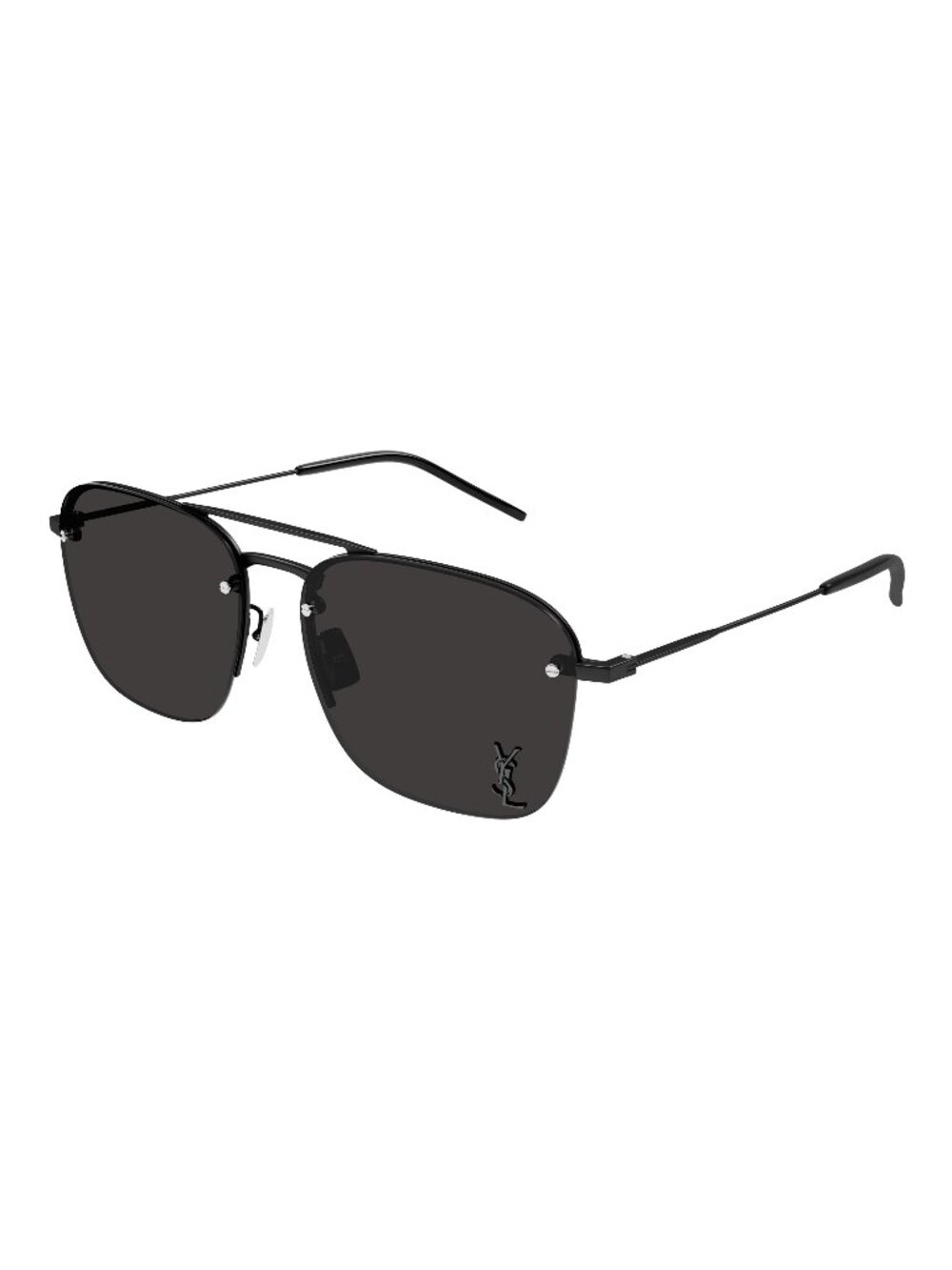 New Saint Laurent Women's Sunglasses Black Square Lens Metal Frame SL 309 M 001